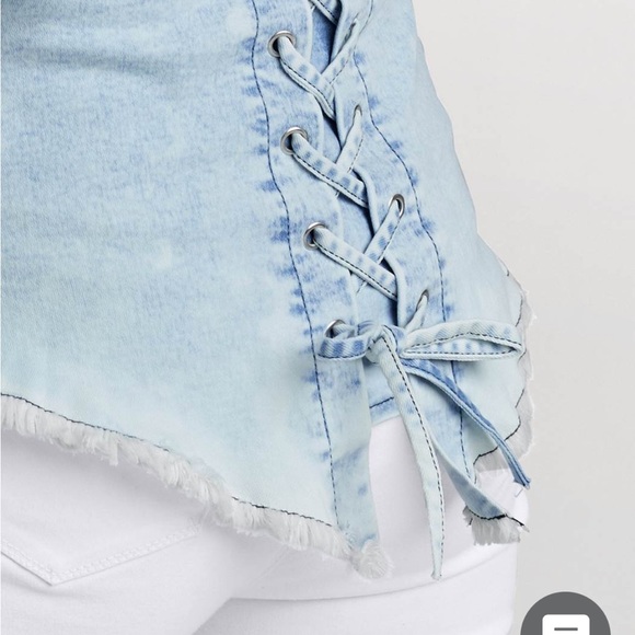 Venus lace up denim top/jacket - Picture 6 of 6